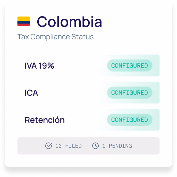 Tax management status view 1